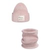 Dámský set čepice a nakrčníku– 100% merino vlna "BRIGID NEW" růžová