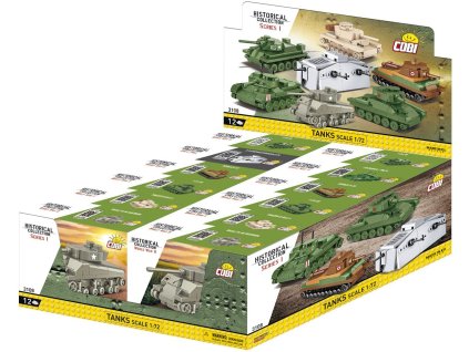 Cobi 3108 Displej 12 ks tanků 1:72 Série 1