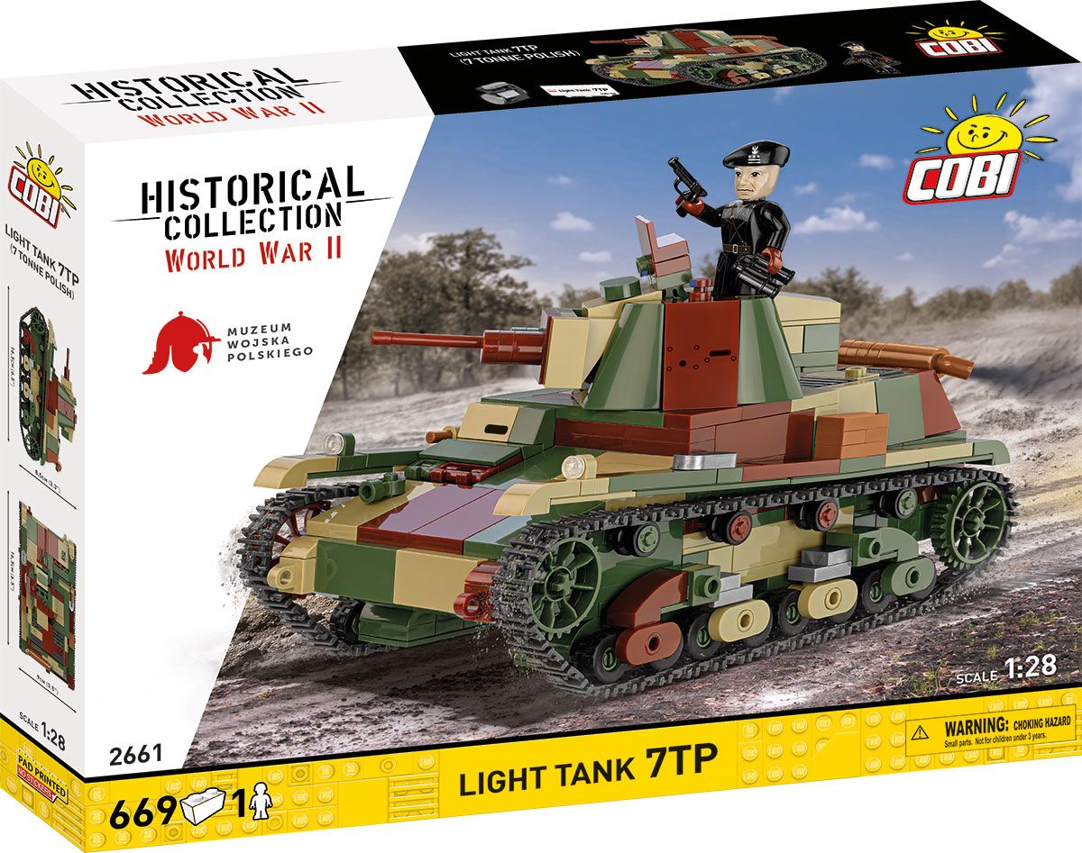 Cobi 2661 II WW Ľahký tank 7TP, 1:28, 669 k, 1 f COBI-2661