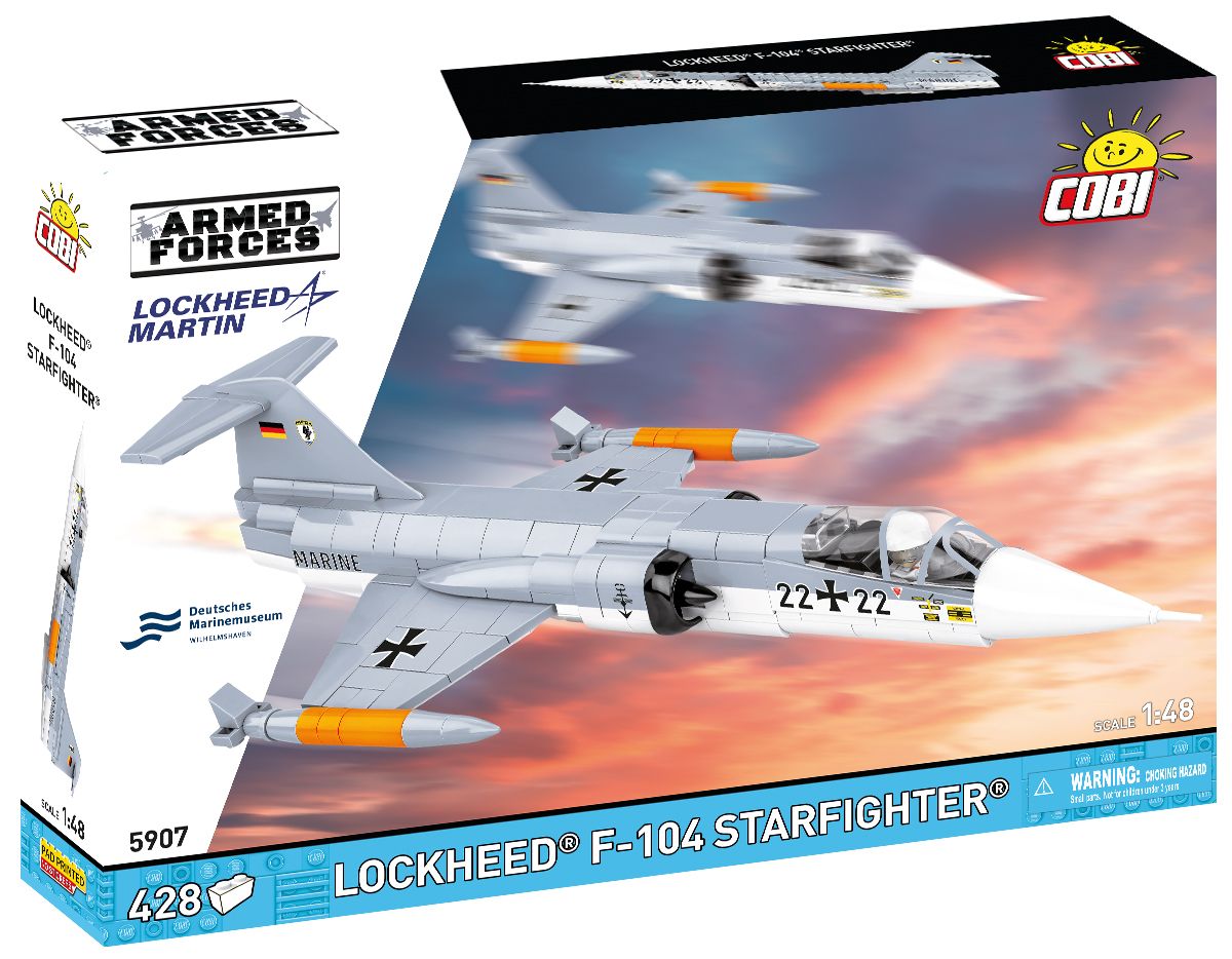 Cobi 5907 Armed Forces Lockheed F-104 Starfighter, 1:48, 428 k COBI-5907