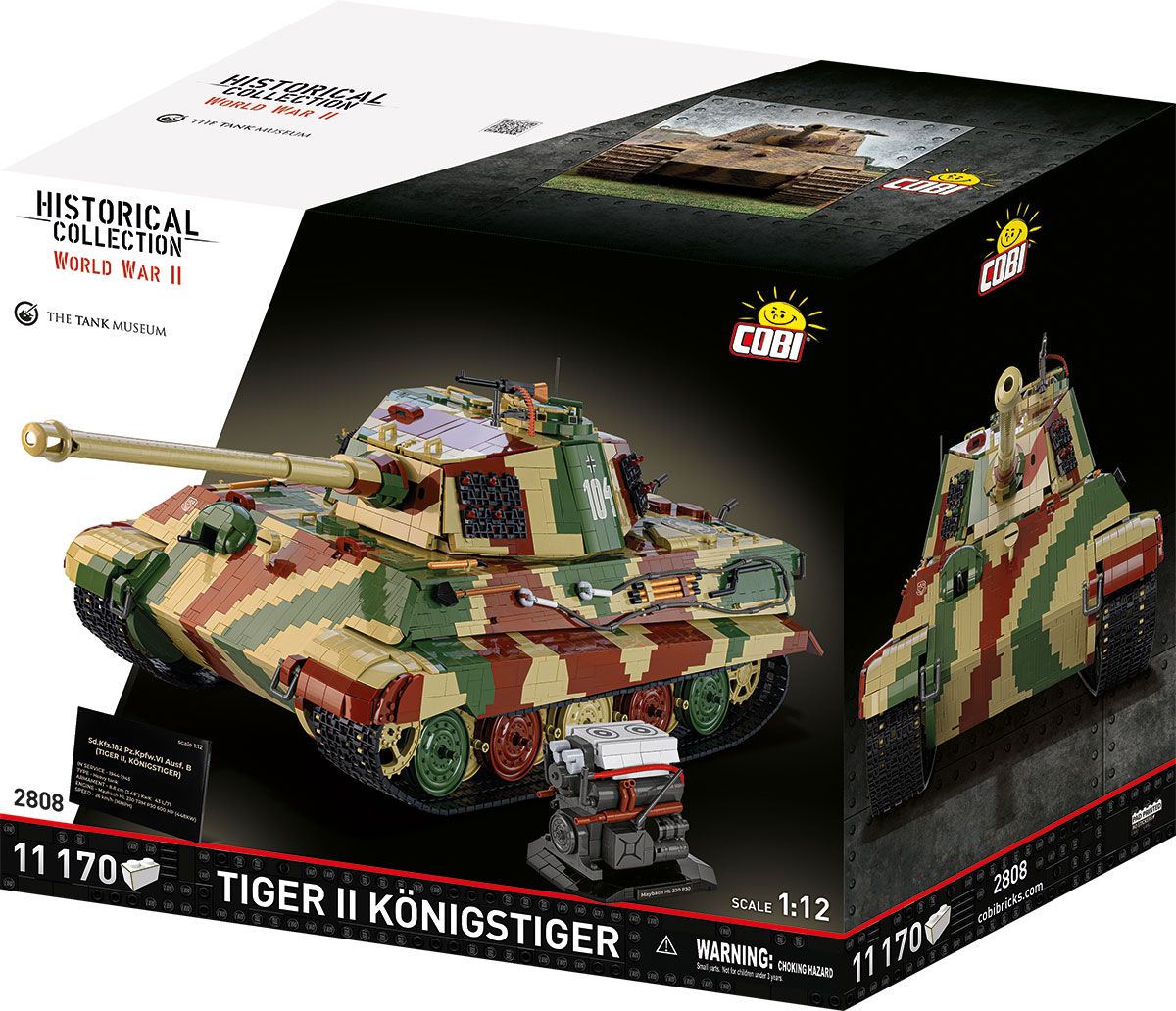 Cobi 2808 Tiger II Königstiger, 1:12, 11170 k, EXECUTIVE EDITION COBI-2808