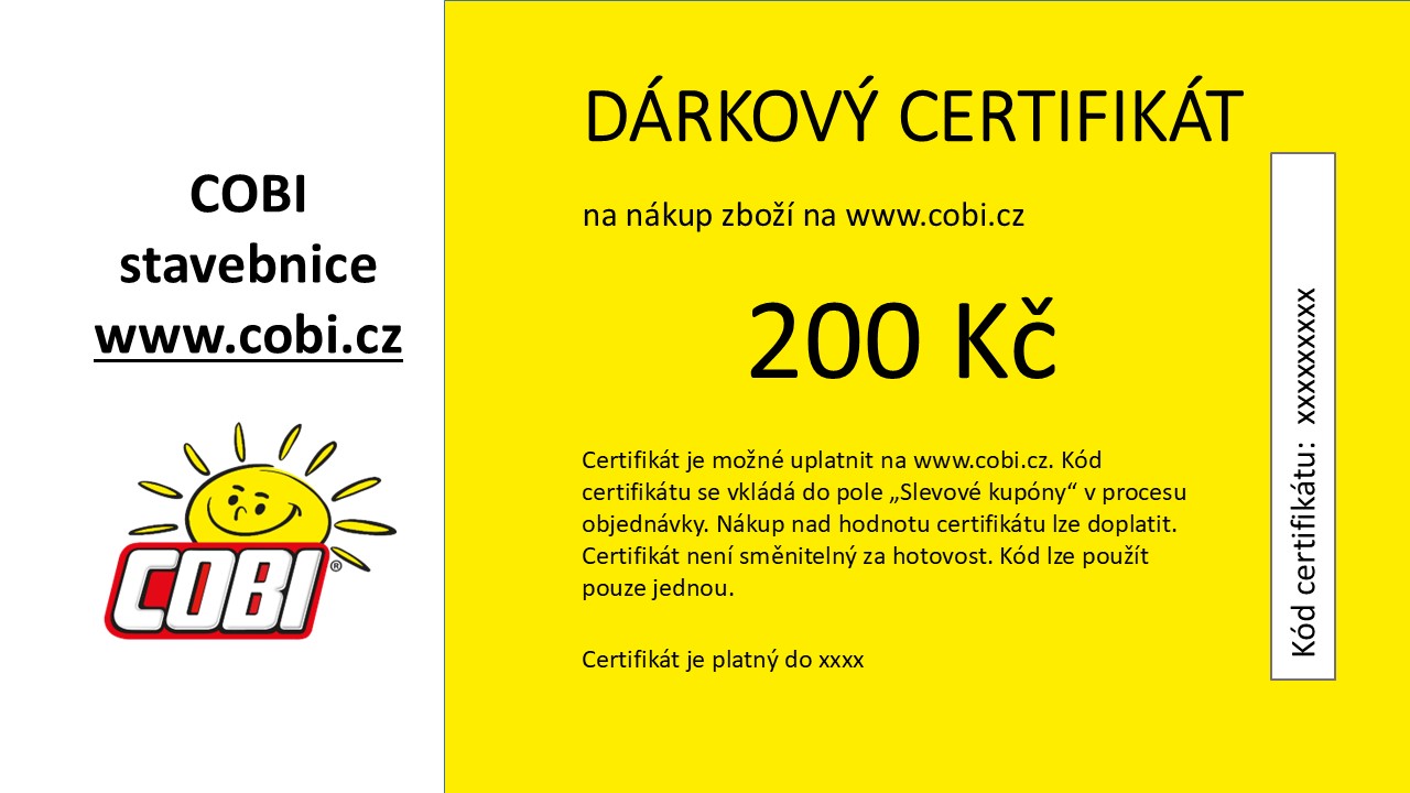 Dárkový certifikát 200 Kč DARCE-200
