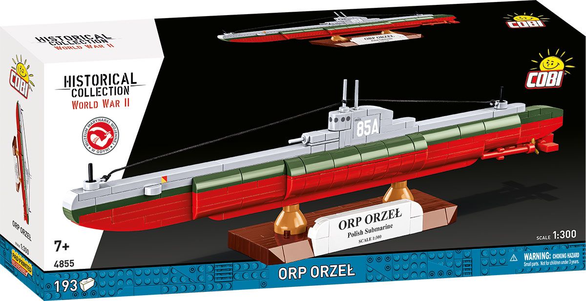 Cobi 4855 II WW Poľská ponorka ORP Orzel, 1:300, 193 k COBI-4855
