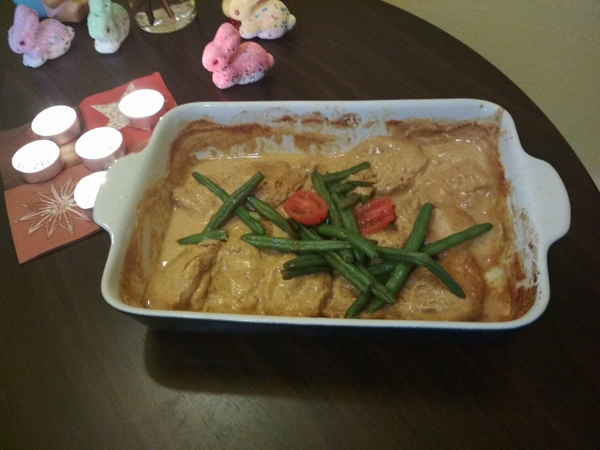 Sójové maso v česnekovo-hořčičné omáčce s luskami