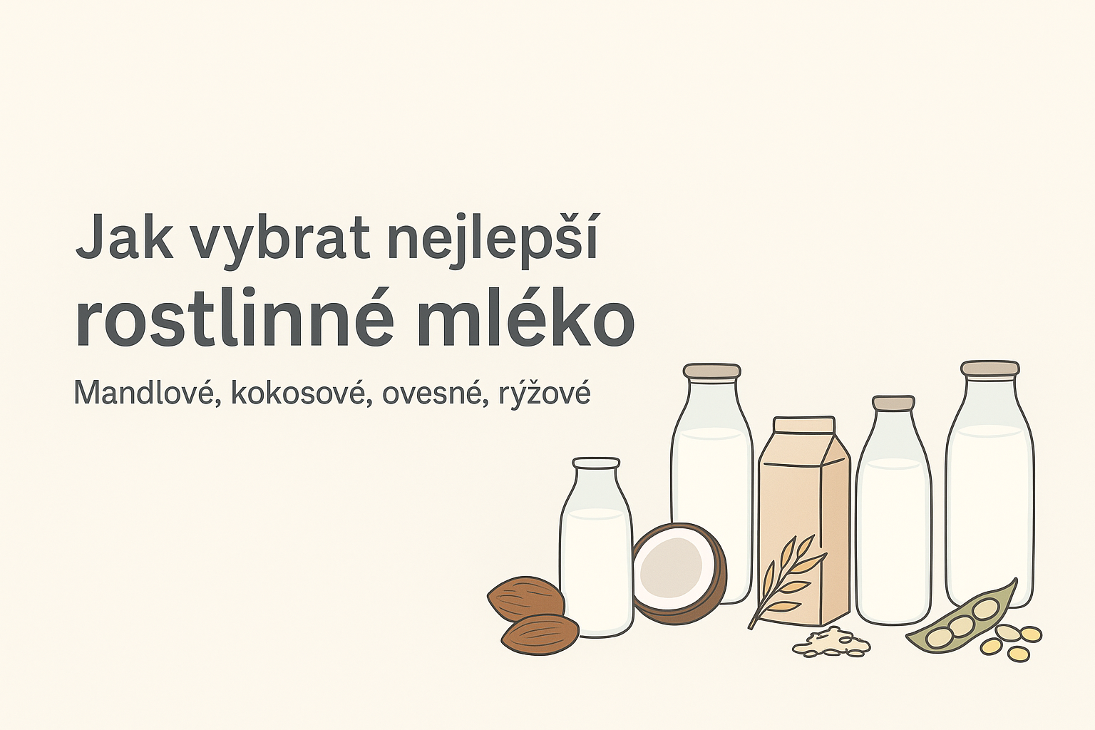 Jak vybrat nejlepší rostlinné mléko: Mandlové, kokosové, ovesné nebo rýžové?