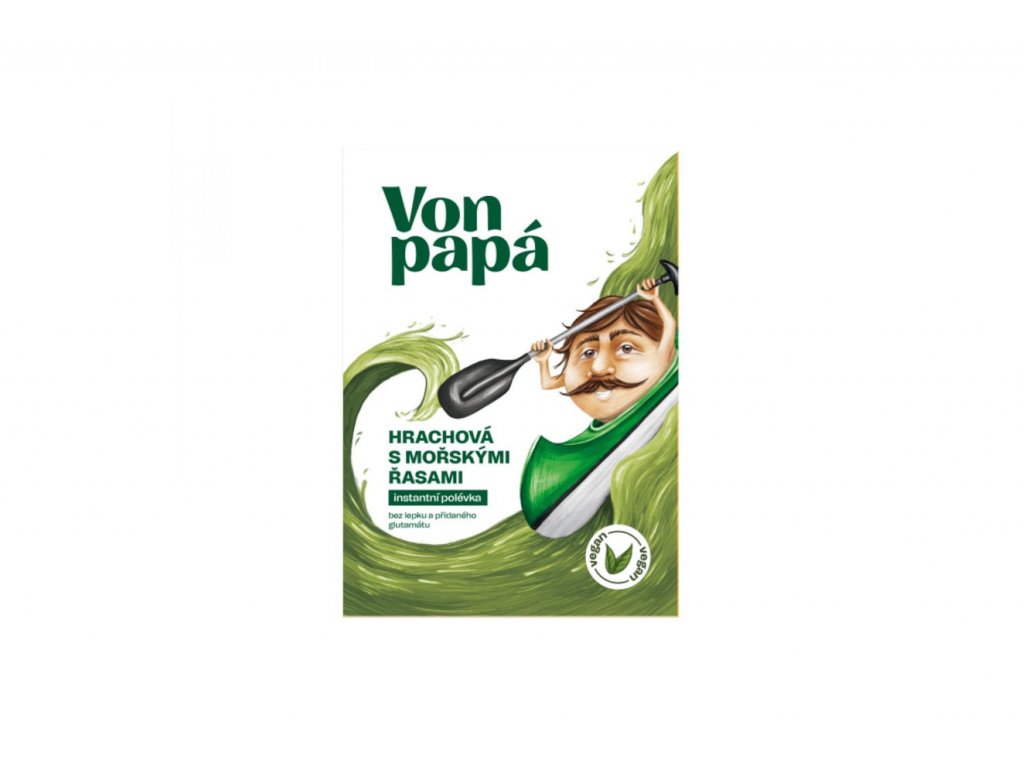 Zupa groszkowa z wodorostami Von Papá - Wegańska - Produkt ekologiczny 22g  + Při koupi 12 a více kusů 3% Sleva