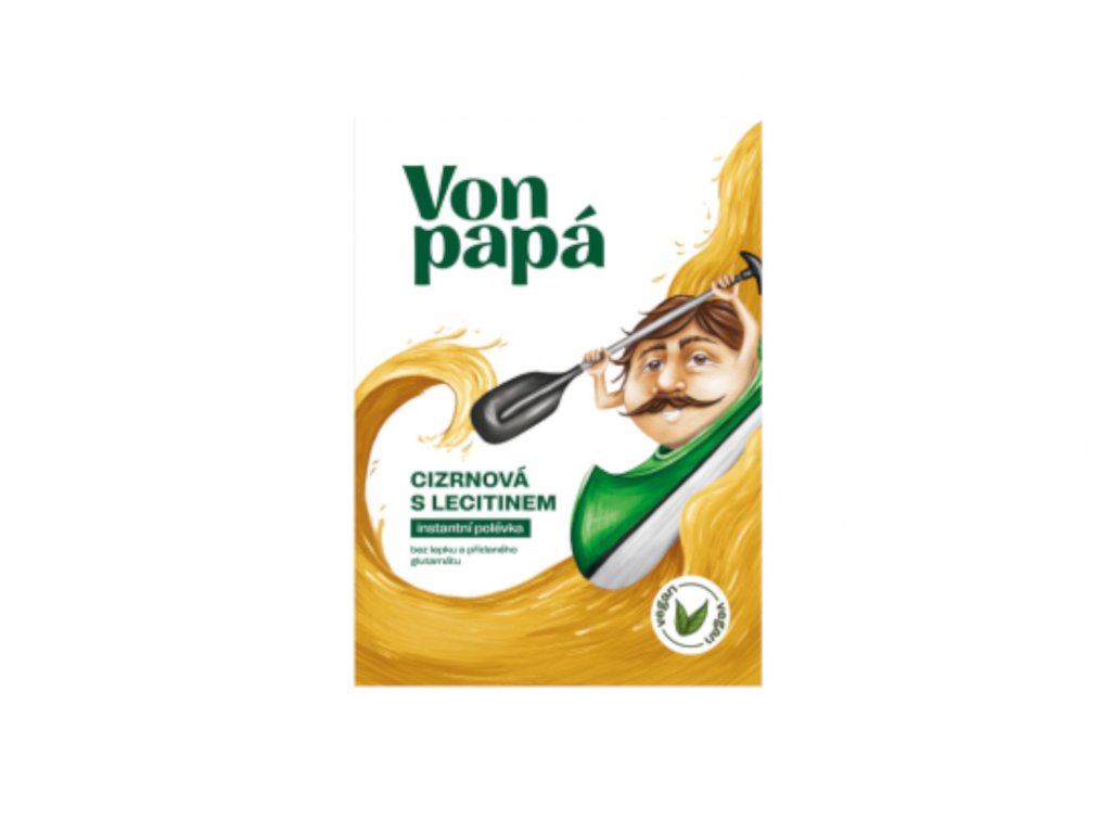 Instant-Kichererbsensuppe mit Lecithin Von Papá - Vegan - Ökoprodukt 22g  + Při koupi 12 a více kusů 3% Sleva