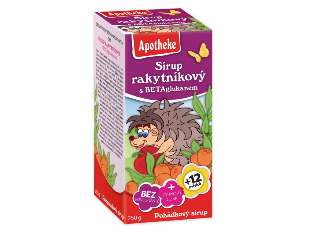 Apotheke Sirup dětský rakytníkový s betaglukanem 250g  + Při koupi 12 a více kusů 3% Sleva