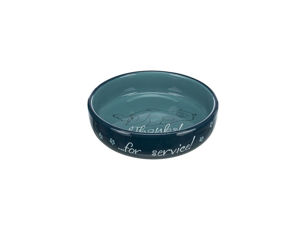 Ceramic bowl low for cats with short snouts 0.3 l / ø 15 cm various colors