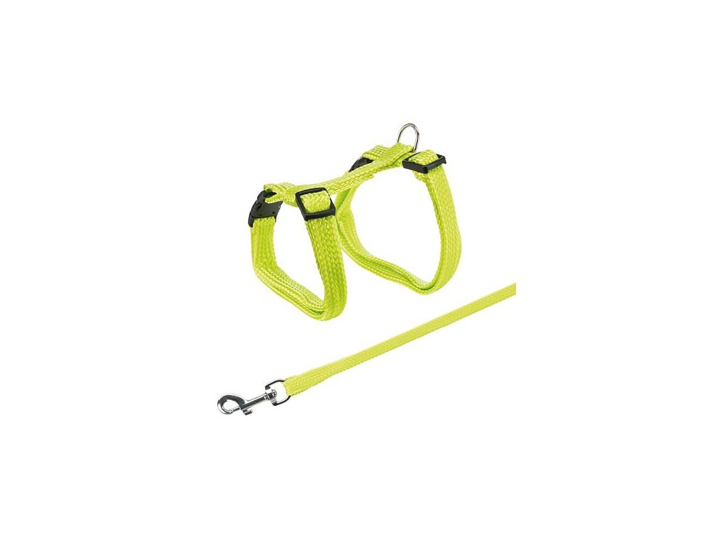 Harness with leash for cat, solid color 22-42cm/10mm 1.25m