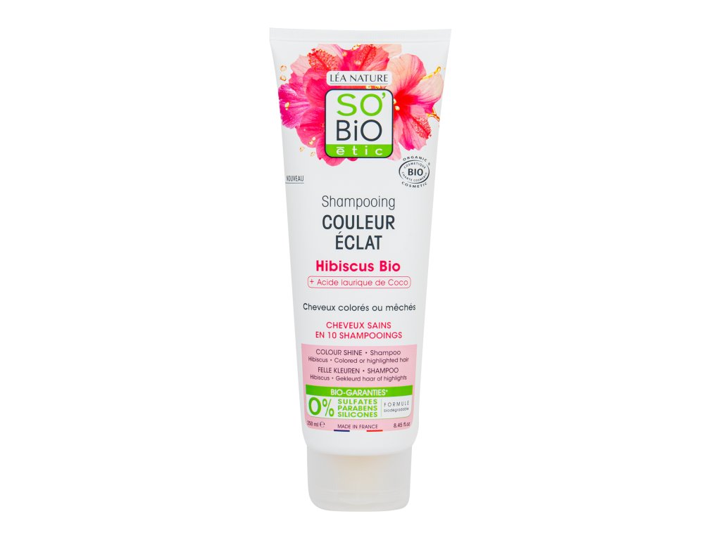 Shampoo for colored and highlighted hair with hibiscus 250 ml BIO SO'BiO étic