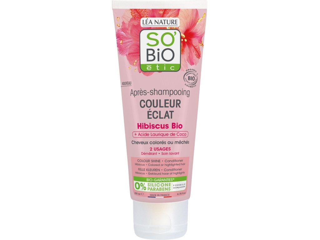 Conditioner for colored and highlighted hair with hibiscus 200 ml BIO SO'BiO étic