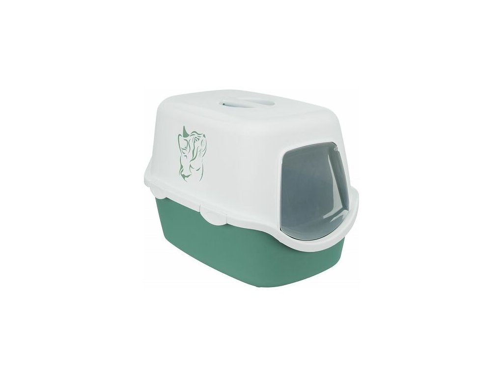 WC VICO covered with printed door, without filter 56 x 40 x 40 cm, green/white