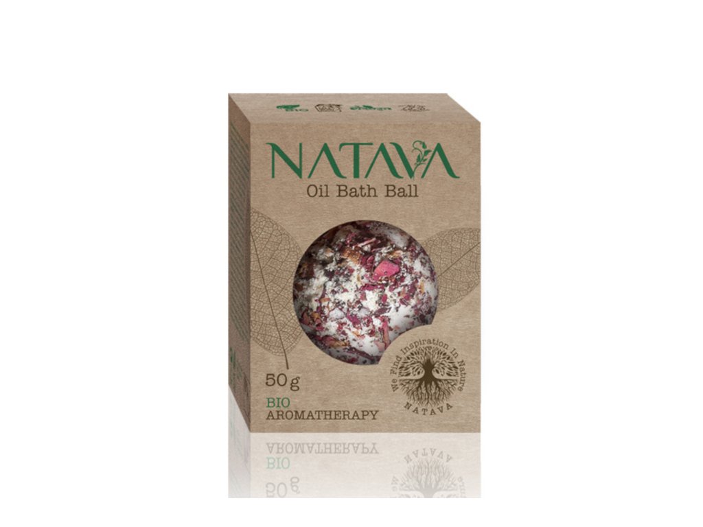 Olejová guľa do kúpeľa - Ruža stolistá - Natava 50g