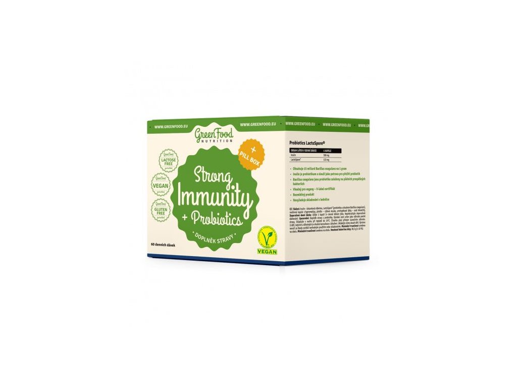 Strong Immunity, Probiotics + Pillbox 1 bal. GREENFOOD