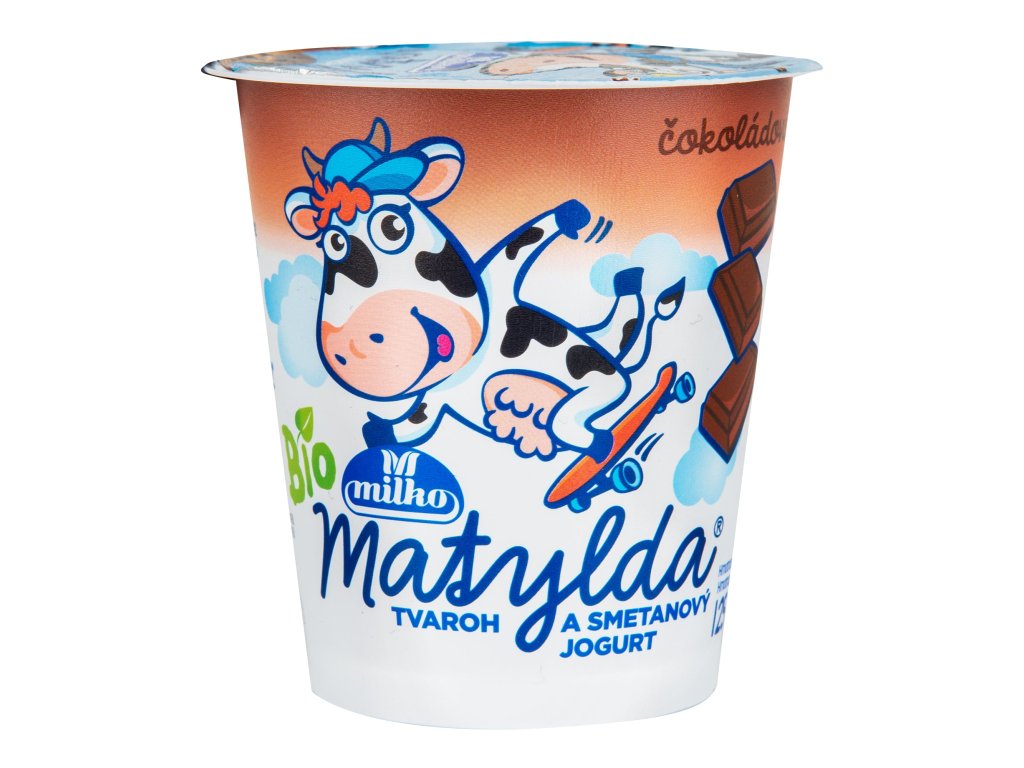 Cottage cheese and creamy yogurt Matylda chocolate 125 g BIO POLABSKÉ MLEKÁRNY