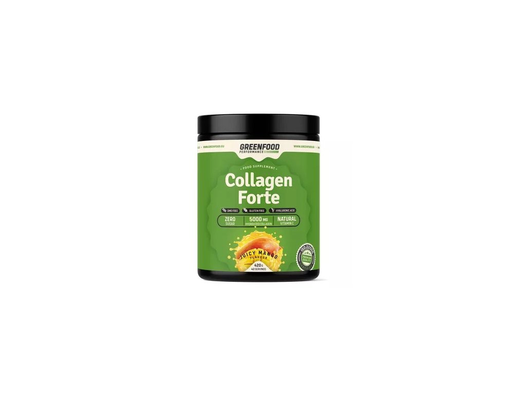 Collagen Forte mango bezl. 420g GREENFOOD - Cocowoods.cz