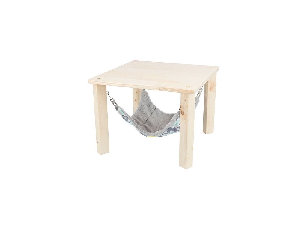 SUNNY shelter with hammock for chinchillas/guinea pigs, 28 × 24 × 28 cm, gray/multicolor
