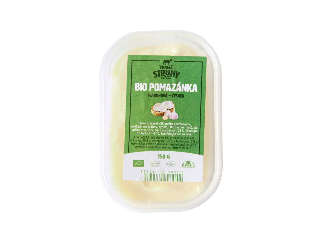 Cottage cheese spread with garlic 150 g BIO FARMA STRUHY