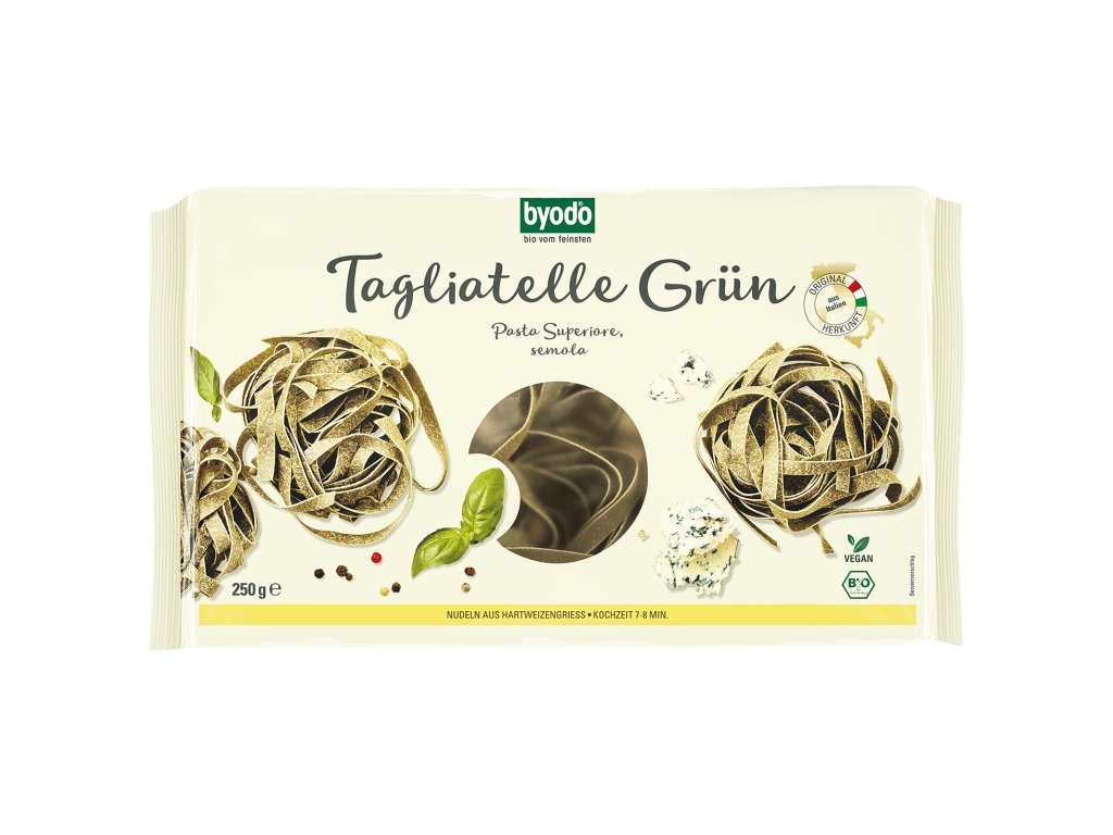 31605 byodo tagliatelle zelene semolinove 250 g bio