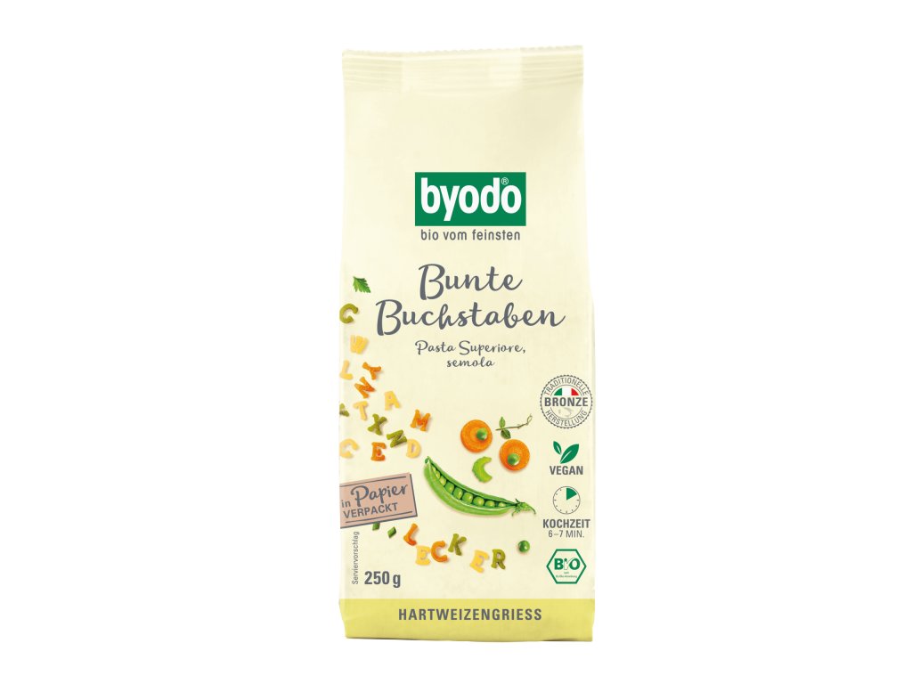 Byodo Griș litere colorate 250g organic