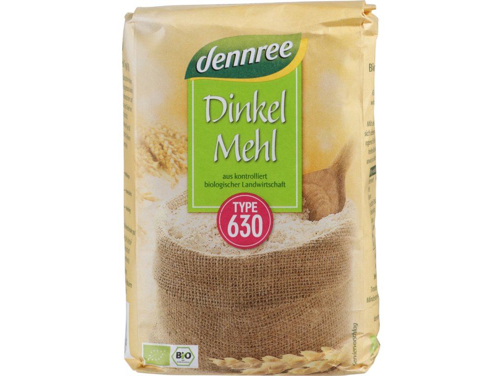Plain spelt flour TYPE 630 1 kg BIO DENNREE