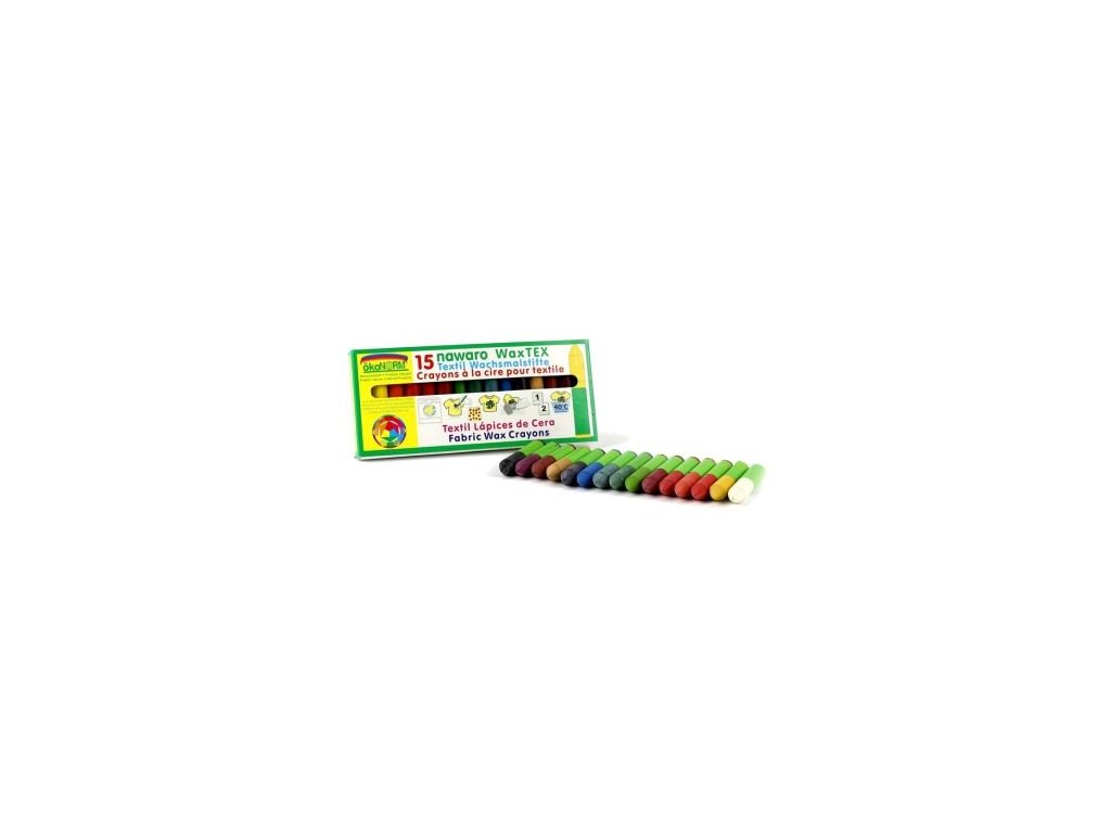 Ökonorm Creioane colorate cu ceară textilă 15 culori ecologice