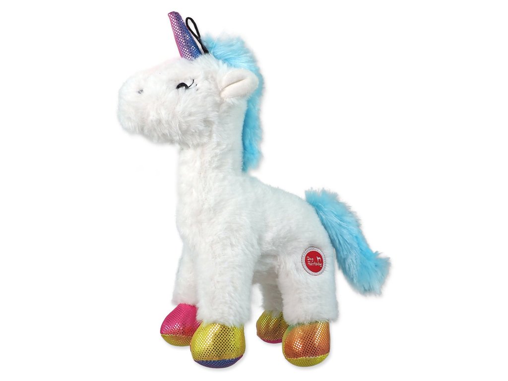 Dog Fantasy Stuffed Toy unicorn squeaking mix of colors 26cm