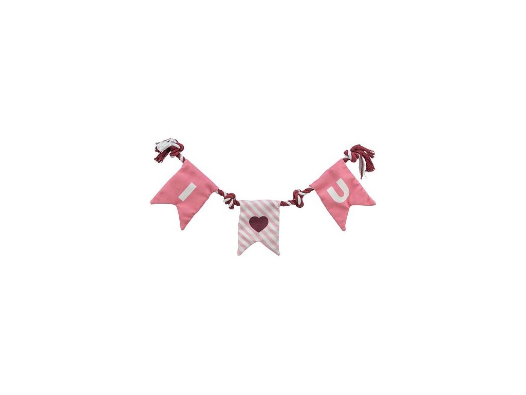 Valentinstagsseil - Valentinstagsspielzeug für Hunde - Seil mit Knoten, Baumwolle, 50 cm