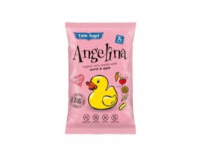 BIO kukuřičný snack Angelina s mrkví a jablkem 60g  + Při koupi 12 a více kusů 3% Sleva