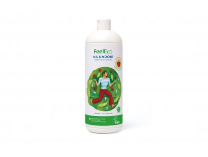 Prostředek na mytí nádobí - malina - Feel Eco 1000ml + Při koupi 12 a více kusů 3% Sleva