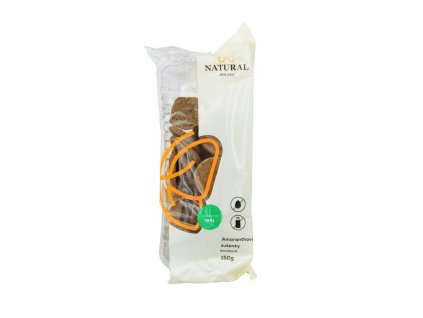 Sušenky amaranthové karobové celozrnné bez vajec a mléka - Natural 150g  + Při koupi 12 a více kusů 3% Sleva