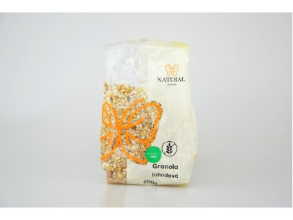 Glutenfreies Erdbeer-Granola - Natur 200g  + Při koupi 12 a více kusů 3% Sleva