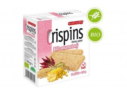 Crispins BIO křehký plátek amarantový - Extrudo 100g  + Při koupi 12 a více kusů 3% Sleva