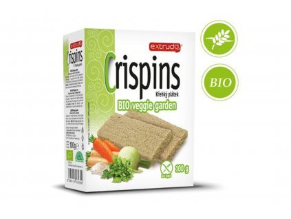 Crispins BIO křehký plátek veggie garden - bez lepku - Extrudo 100g  + Při koupi 12 a více kusů 3% Sleva
