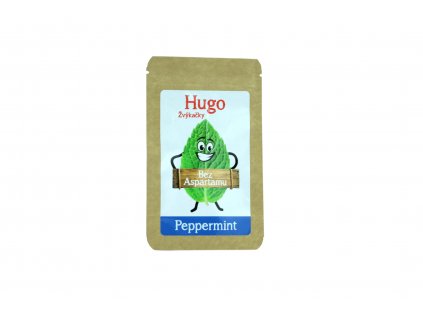 Žvýkačky Peppermint bez aspartamu - Hugo 42g  + Při koupi 12 a více kusů 3% Sleva