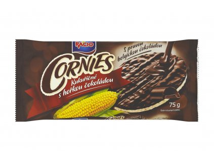 Racio - Cornies - kukuřičné chlebíčky s hořkou čokoládou 75g  + Při koupi 12 a více kusů 3% Sleva