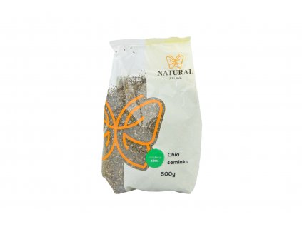 Chia semínko - Natural 500g  + Při koupi 12 a více kusů 3% Sleva