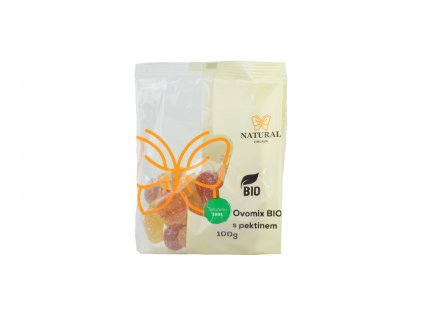 Ovomix - bonbóny s pektinem fruity fruits BIO - Natural 100g  + Při koupi 12 a více kusů 3% Sleva