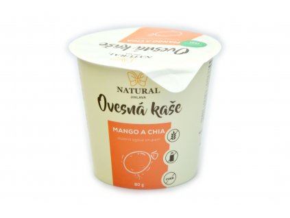 Ovesná kaše bez lepku mango a chia - Natural 80g  + Při koupi 12 a více kusů 3% Sleva