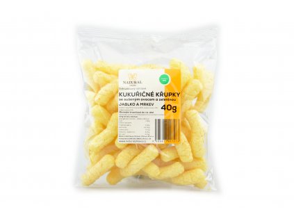 Křupky kukuřičné jablko a mrkev - Natural 40g  + Při koupi 12 a více kusů 3% Sleva
