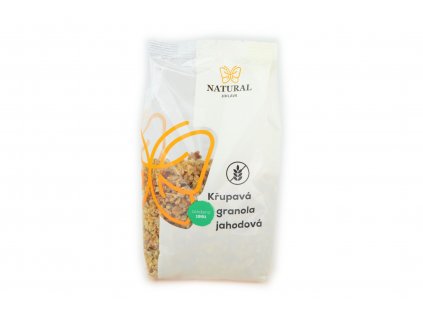 Křupavá granola jahodová bez lepku - Natural 300g  + Při koupi 12 a více kusů 3% Sleva
