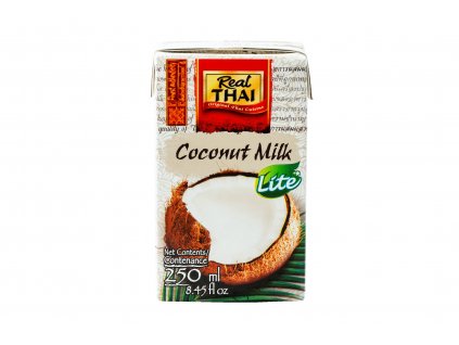 Kokosové mléko lite - Real Thai 250ml  + Při koupi 12 a více kusů 3% Sleva