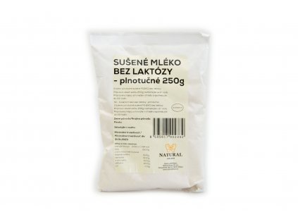 Sušené mléko bez laktózy - plnotučné - Natural 250g  + Při koupi 12 a více kusů 3% Sleva