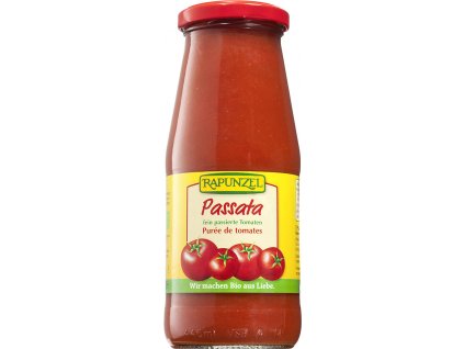 Bio passata: drcená rajčata RAPUNZEL 410 g  + Při koupi 12 a více kusů 3% Sleva