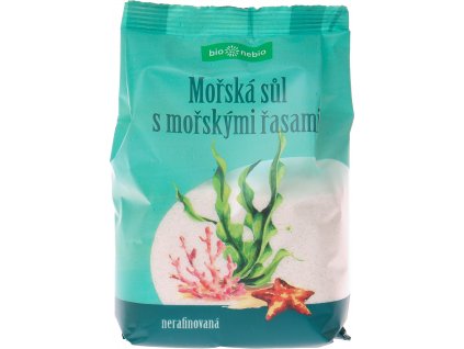 Mořská sůl jodovaná mořskými řasami bio*nebio 500 g  + Při koupi 12 a více kusů 3% Sleva