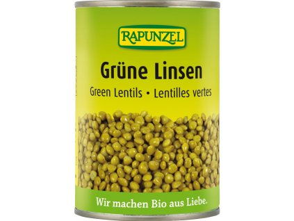 Bio zelená čočka sterilovaná RAPUNZEL 400 g  + Při koupi 12 a více kusů 3% Sleva