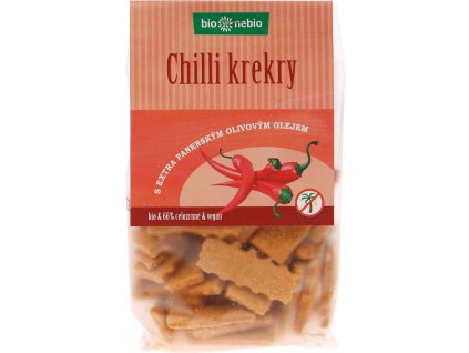 Bio chilli krekry s olivovým olejem bio*nebio 130 g  + Při koupi 12 a více kusů 3% Sleva