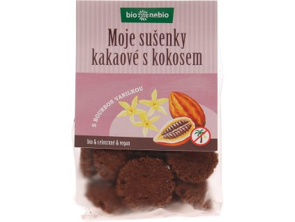 Bio MOJE SUŠENKY kakaové s kokosem bio*nebio 130 g  + Při koupi 12 a více kusů 3% Sleva