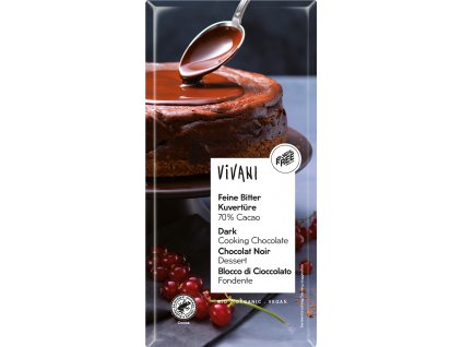 Bio hořká čokoláda na vaření VIVANI 200 g  + Při koupi 12 a více kusů 3% Sleva